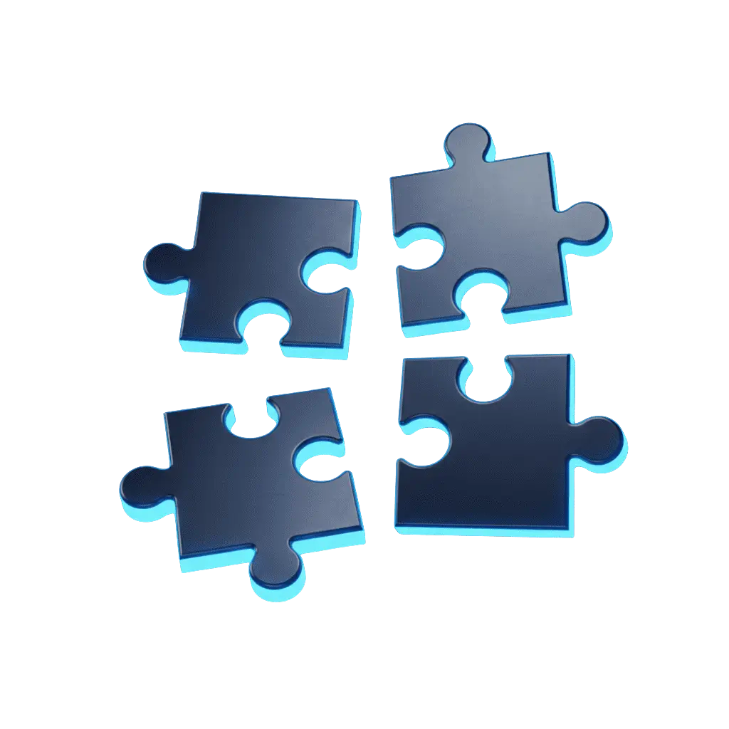 Puzzle pieces symbolizing compatibility between brands and strategic creative partnerships.