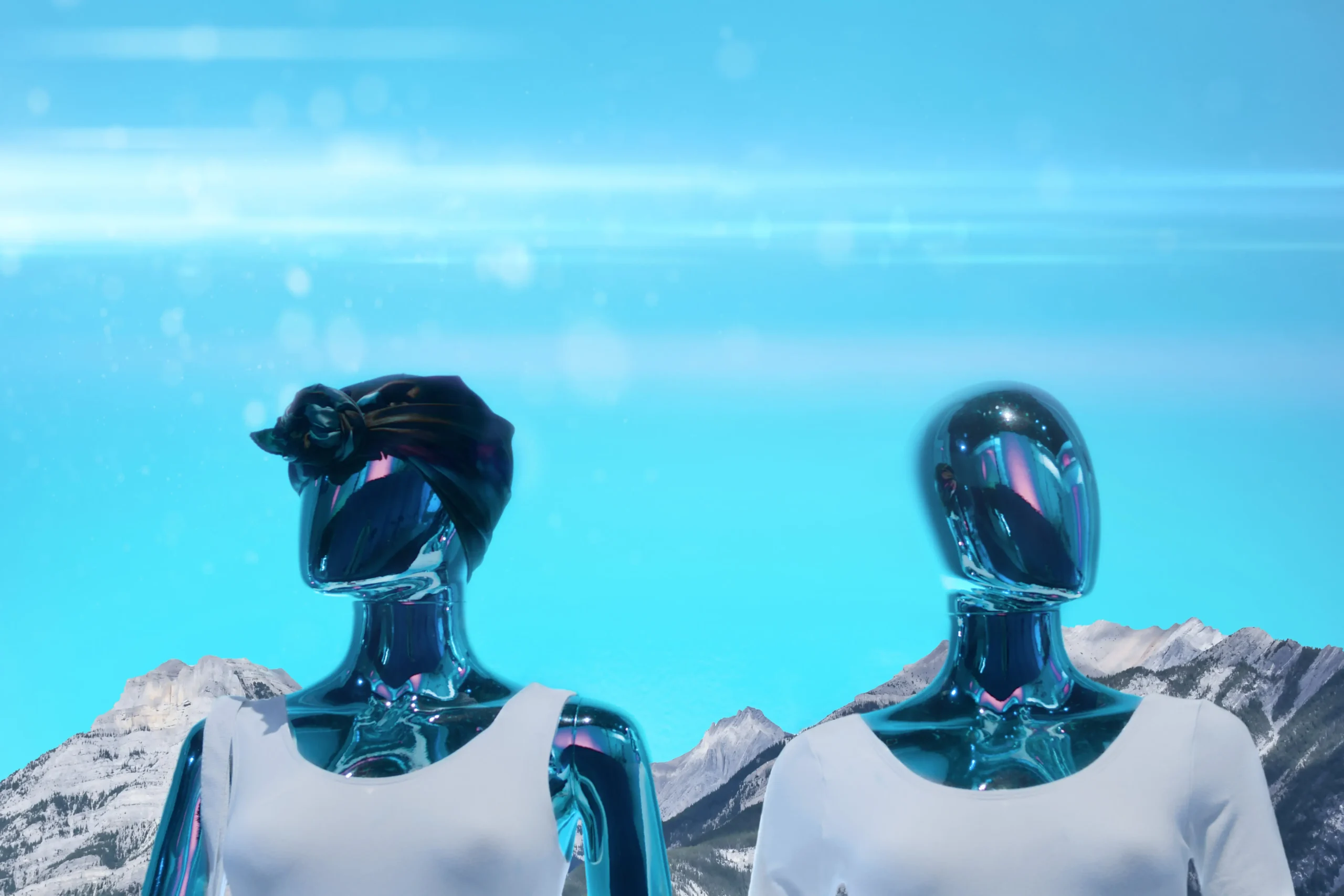 Modern futuristic illustration symbolizing collaboration between brands and creative strategists