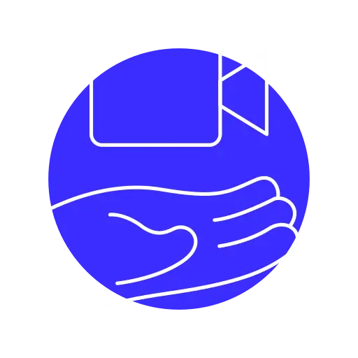Video call icon representing onboarding and strategic consultation sessions