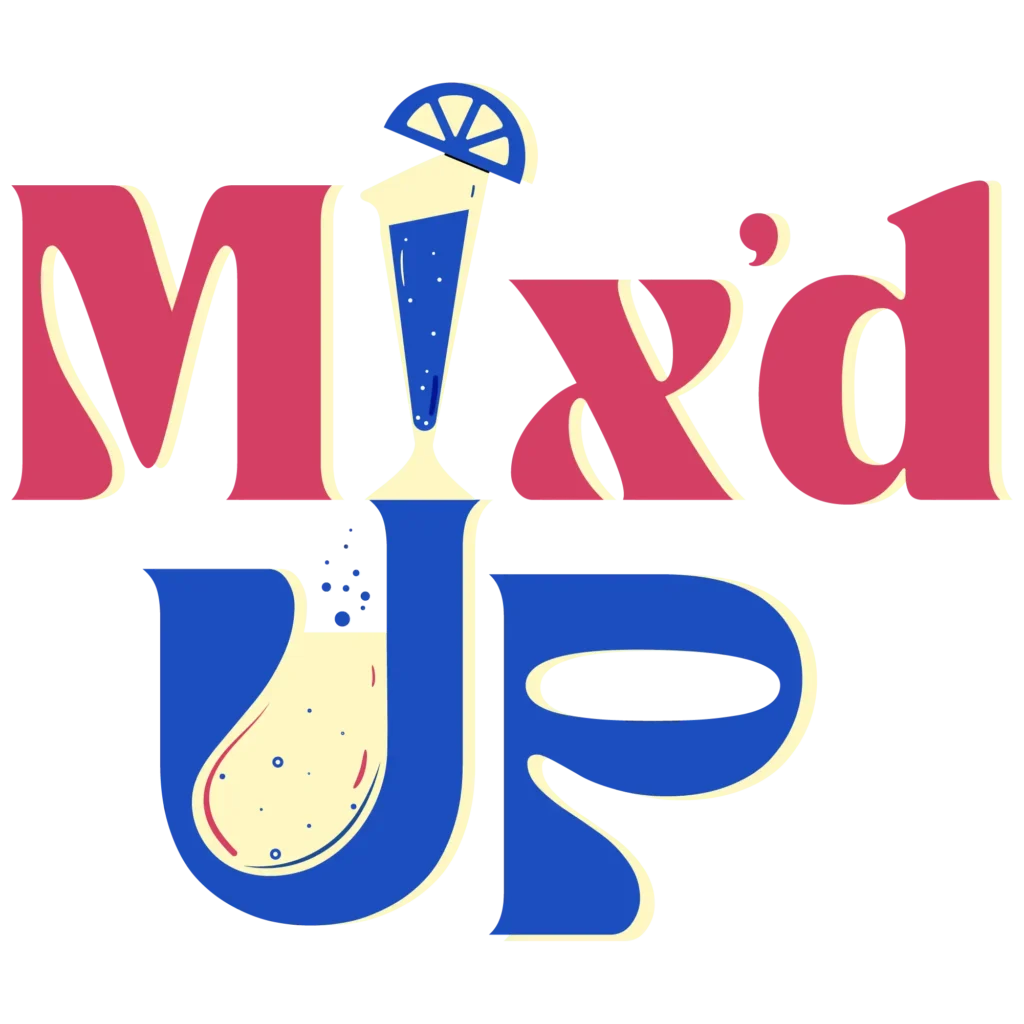 Mix’d Up beverage brand primary logo design and visual identity system