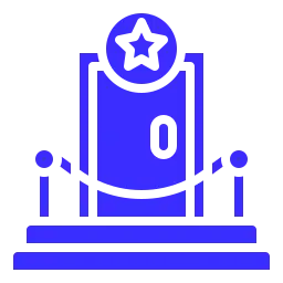 Experiential Brand Spaces service icon featuring a premium branded display and event showcase setup.