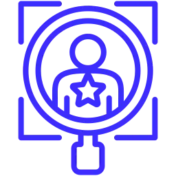 Brand Personality service icon featuring customer persona, brand identity, and audience positioning
