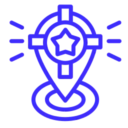 Brand Positioning service icon featuring strategic brand positioning, target market, and brand differentiation